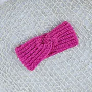 Háčkovaná čelenka, cyklámen, 38 cm