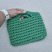 Háčkovaná kabelka, zelená