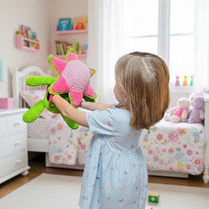 Návod na háčkovanou květinu, Květina Divnokvět z jiného světa, zelená