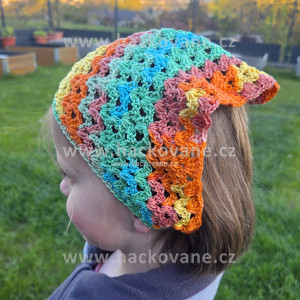 Návod na háčkovaný šátek, Šátek Kouzlo louky