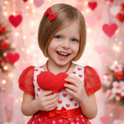 Návod na háčkované srdce, Srdce, dvě kopule, červené