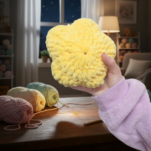 Návod na háčkovanou hvězdu, Hvězda Jiskra, žlutá