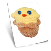 Návod na háčkování, Kuře Cupcake (žluté)
