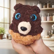 Návod na háčkovaného medvěda, Medvěd Cupcake, hnědý