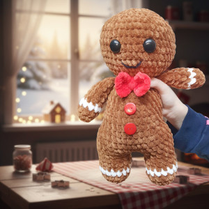 Návod na háčkovaného perníčka, Perníček Cukřík, hnědý