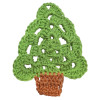Návod na háčkovaný stromeček, Stromeček placatý, zelený