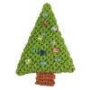 Návod na háčkovaný stromeček, Vánoční stromeček, ze čtverce, zelený